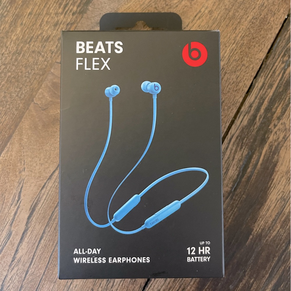 NEW Beats Flex wireless Bluetooth earphones - Flame Blue
